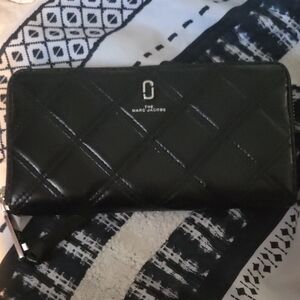 The Marc Jacobs Black Quilted Zip Wallet